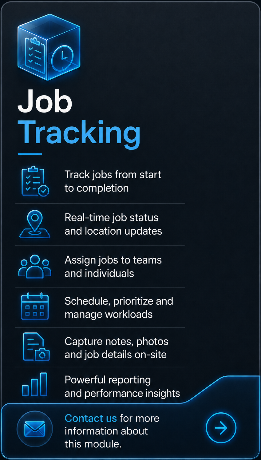Job Tracking module promo card