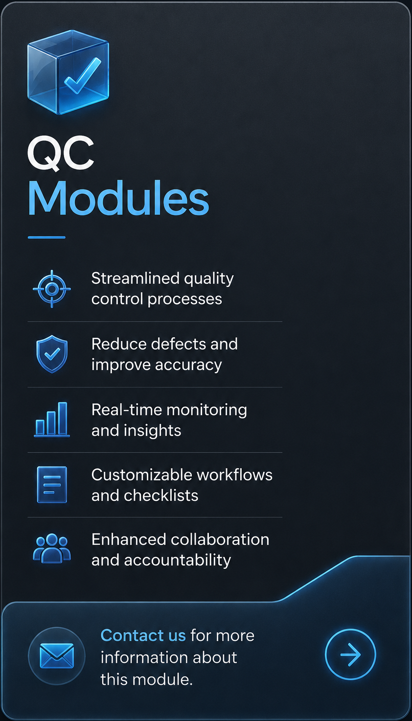 QC Modules promo card